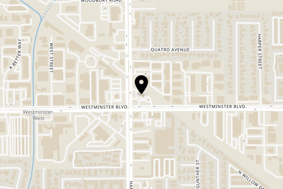 Map showing the location of Tribute Coffee House on 13960 Harbor Blvd in Garden Grove